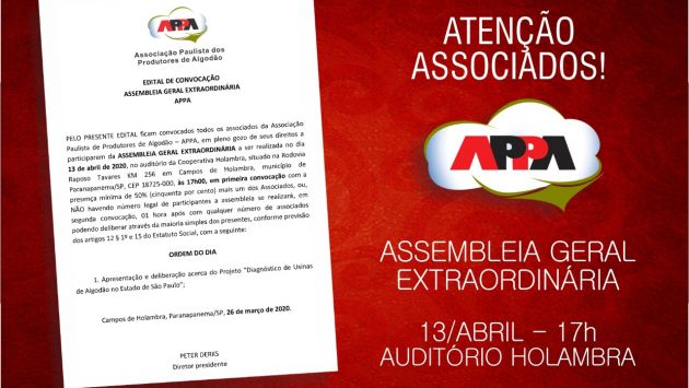 EDITAL DE CONVOCAÇÃO | ASSEMBLEIA GERAL EXTRAORDINÁRIA