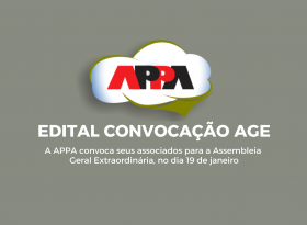 APPA convoca associados para Assembleia Geral Extraordinária AGE, dia 19 de janeiro