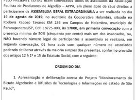 Edital Assembleia Geral Extraordinária 19/08/19