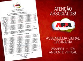 Confira o edital da Assembleia Geral Ordinária (AGO) que a APPA realiza no próximo dia 26 de abril